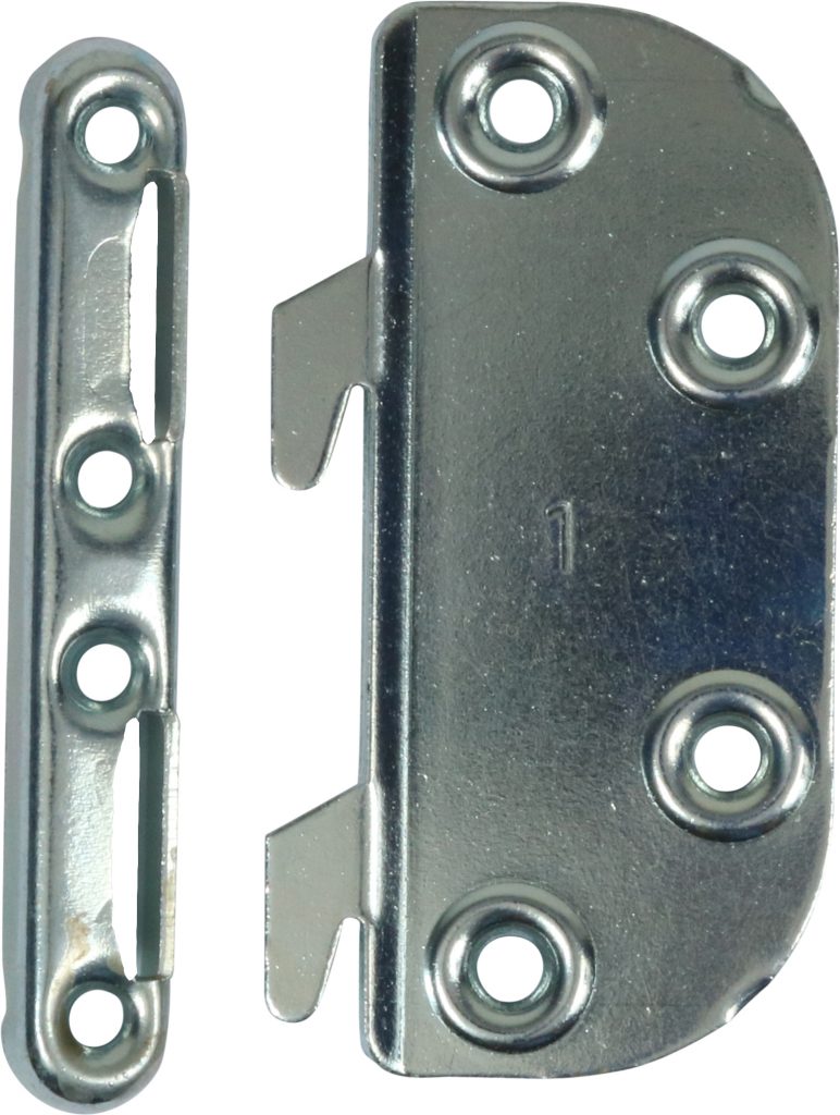 Sengebeslag 100mm 1 sæt – elforzinket