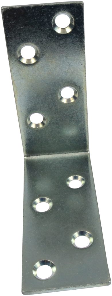 Vinkeljern 90 mm – 2 stk. med skruer – elforzinket